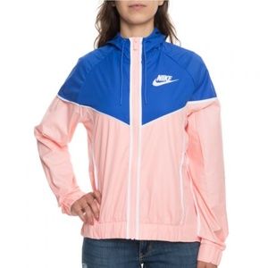 Nike Windrunner Jacket - Coral/Royal Blue
